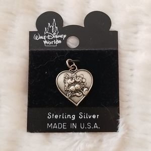 Mickey and Minnie heart pendant